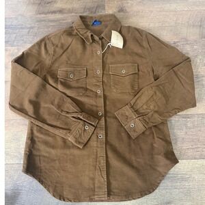 J.Crew Brown Garment-Dyed Shirt Jacket Overshirt Prewashed